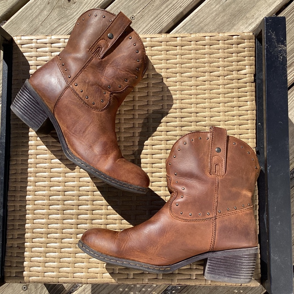 B.O.C Born of Concept Distressed Leather Sybil Western Cowboy Boot -9.5 - Picture 5 of 8